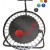 Adjustable Ball Rebounder - Set with Circular Rebounder, Vertical Metal Rack, 5-balls (1 each: 2,4,7,11,15 lb)
