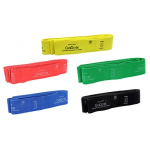 CanDo Multi-Grip Exerciser, 6 feet, Set of 5 (1 Each Yellow Through Black)