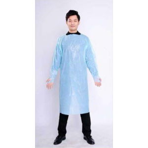 Medical CPE Woven Isolation Gown 55gsm Free-sized (CE, KKM approved)