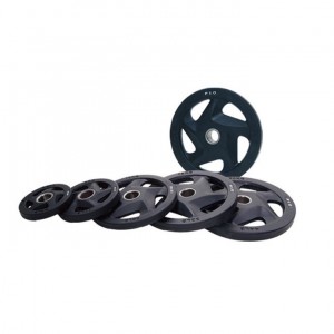 Herculife 5 Holes Black Rubber Coated Olympic Plate 5kg, 10kg