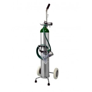 Oxygen Cylinder for Respiratory Rehab Type-E incl. Trolley Cart