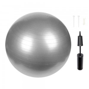Anti-Burst Gym Ball for Yoga Pilates Fitness Fun Activity 65cm (Silver)