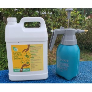 Natural Tea Tree Oil Sanitizer with Hand Pump Pressure Sprayer